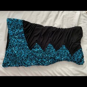 Windsor M black strapless minidress NWOT